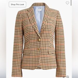 J. Crew Herringbone wool-blend schoolboy blazer size 12